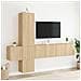 Mobili Tv A Muro 5pz Rovere Sonoma In Legno Multistrato - Foto miniatura 3
