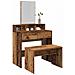 Sgabello Da Toeletta Legno Vecchio 70x35x45cm Legno Multistrato - Foto miniatura 1