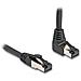 Cavo di rete RJ45 Cat. 8.1 S /FTP da 90° angolato verso l'alto / diritto 0,5 m nero - Foto miniatura 1