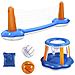 Gioco Gonfiabile Di Pallavolo E Basket, Per Piscina E All'aperto. 300x95x60cm. Colore: Multicolore - Foto miniatura 5