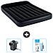 Set Materassino Gonfiabile - 191x137x25 Cm - Blu Scuro - Include Accessori Coordinati Cb14 - Foto miniatura 1