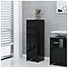 Lusso Casadino -  Mobile Da Bagno Nero 30x30x95 Cm In Legno Multistrato - Foto miniatura 8