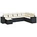 Set Divani da Giardino con Cuscini 8 pz Nero in Polyrattan - Foto miniatura 1