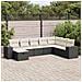 Set Divani da Giardino con Cuscini 8 pz Nero in Polyrattan - Foto miniatura 2