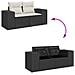 Set Divani da Giardino con Cuscini 8 pz Nero in Polyrattan - Foto miniatura 9