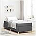Letto a molle con materasso Grigio scuro 100 x 200 cm Tessuto - Foto miniatura 2