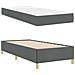 Letto a molle con materasso Grigio scuro 100 x 200 cm Tessuto - Foto miniatura 6
