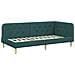 Cornice del letto ad angolo Verde Scuro 90 x 190 cm Tessuto - Foto miniatura 1