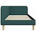 Cornice del letto ad angolo Verde Scuro 90 x 190 cm Tessuto - Foto miniatura 6