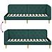 Cornice del letto ad angolo Verde Scuro 90 x 190 cm Tessuto - Foto miniatura 9