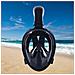 Maschera Da Snorkeling Integrale L /xl: Vista Panoramica 180°, Anti-appannamento, Silicone Liquido Black - Foto miniatura 2