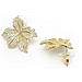 Orecchini a Bottone a Foglia di Palma Collezione Diva - Foto miniatura 2