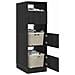 Mobile da lavanderia con porta Rovere Nero 50 x 68 x 162 cm - Foto miniatura 3