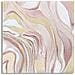 Dipinto Su Tela Pinkly Astratto Effetto Marmo Rosa, Bianco E Oro 80x80 Cm - Foto miniatura 1
