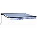 Tenda retrattile manuale Blu e Bianco 3,5 x 2 m - Foto miniatura 1