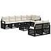 Set Divano da Giardino 9 pcs Nero polyrattan - Foto miniatura 1
