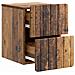 Mobiletto da notte a muro Legno antico 33 x 34,5 x 43 cm - Foto miniatura 3