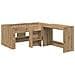 Letto alto per bambini con scrivania 2 pz Rovere Artigianale - Foto miniatura 3