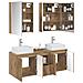 Set di Armadi da Bagno 5 pcs Rovere Artigianale - Foto miniatura 3