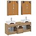Set di Armadi da Bagno 5 pcs Rovere Artigianale - Foto miniatura 8