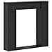 Cornice per camino Nero 100 x 20 x 100 cm Legno ingegnerizzato - Foto miniatura 1