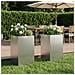 Vaso da giardino 2 pz Argento 40 x 40 x 50 cm Acciaio Inox - Foto miniatura 2