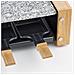 WOD8 Raclette multifunzione per 8 persone, Design in legno naturale, pietra di granito rimovibile, 8 padelle antiaderenti, 8 spatole in legno - Foto miniatura 2