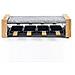 WOD8 Raclette multifunzione per 8 persone, Design in legno naturale, pietra di granito rimovibile, 8 padelle antiaderenti, 8 spatole in legno - Foto miniatura 1