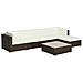 Set Divani Da Giardino 17 Pz In Polyrattan Marrone - Foto miniatura 2