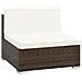 Set Divani Da Giardino 17 Pz In Polyrattan Marrone - Foto miniatura 4