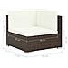 Set Divani Da Giardino 17 Pz In Polyrattan Marrone - Foto miniatura 7