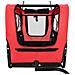 Rimorchio Bici E Carrello Jogging Per Animali 2-in-1 Rosso Nero - Foto miniatura 5