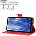 Custodia Compatibile Con Sharp Aquos R3 In Rosso Carminio - Coperchio Protettiva Con Chiusura Magnetica, Funzione Stand E Tasca Per Le Carte - Foto miniatura 4