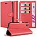 Custodia Compatibile Con Sharp Aquos R3 In Rosso Carminio - Coperchio Protettiva Con Chiusura Magnetica, Funzione Stand E Tasca Per Le Carte - Foto miniatura 1