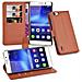 Custodia Compatibile Con Honor 6 Plus In Marrone Pastello - Coperchio Protettiva Con Chiusura Magnetica, Funzione Stand E Tasca Per Le Carte - Foto miniatura 1