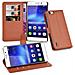 Custodia Compatibile Con Honor 6 Plus In Marrone Pastello - Coperchio Protettiva Con Chiusura Magnetica, Funzione Stand E Tasca Per Le Carte - Foto miniatura 8