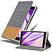 Custodia Compatibile Con Nokia Lumia 1520 In Grigio Chiaro Marrone - Coperchio Protettiva Con Chiusura Magnetica, Funzione Stand E Tasca Per Le Carte - Foto miniatura 1