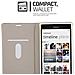 Custodia Compatibile Con Nokia Lumia 1520 In Grigio Chiaro Marrone - Coperchio Protettiva Con Chiusura Magnetica, Funzione Stand E Tasca Per Le Carte - Foto miniatura 2