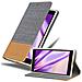 Custodia Compatibile Con Nokia Lumia 1520 In Grigio Chiaro Marrone - Coperchio Protettiva Con Chiusura Magnetica, Funzione Stand E Tasca Per Le Carte - Foto miniatura 4