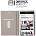 Custodia Compatibile Con Nokia Lumia 1520 In Grigio Chiaro Marrone - Coperchio Protettiva Con Chiusura Magnetica, Funzione Stand E Tasca Per Le Carte - Foto miniatura 8