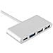 Cadorabo Multi-interfaccia Usb A 4 Porte Plug & Play Con Connettore Usb-c, Porta Di Ricarica Usb-c, 2 Porte Usb 2.0 E Usb 3.0 Per Laptop, Tablet E Dispositivi Moderni Con Porta Di Ricarica Usb-c Di Argento - Foto miniatura 6