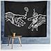Arazzo Bianco E Nero Mani Floreali Hanging Psichedelico Trippy Hippie Di Boho Della Novit Tapestry Muro Arte Decorativo In Tessuto Per Camera Da Letto Soggiorno Residenza Universitaria 40 30 Pollici (100 75 Cm)  - Foto miniatura 3