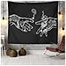 Arazzo Bianco E Nero Mani Floreali Hanging Psichedelico Trippy Hippie Di Boho Della Novit Tapestry Muro Arte Decorativo In Tessuto Per Camera Da Letto Soggiorno Residenza Universitaria 40 30 Pollici (100 75 Cm)  - Foto miniatura 1