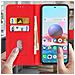 Custodia Per Xiaomi Redmi Note 10 Pro Con Portacarte E Funzione Supporto Rossa - Foto miniatura 5