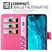 Custodia Compatibile Con Honor 9x Lite In Rosa Vivo - Coperchio Protettiva Con Chiusura Magnetica, Funzione Stand E Tasca Per Le Carte - Foto miniatura 4