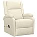 Poltrona Alzapersona Reclinabile Crema In Tessuto - Foto miniatura 3