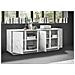 Mobile Multiuso Carrara - 4 Ante - Per Sala, Camera, Cucina, Ingresso - Bianco In Truciolare Melaminico, 180 X 43 X 79 Cm - Foto miniatura 2