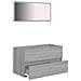 Set Mobili Da Bagno 2 Pz Grigio Sonoma In Legno Multistrato - Foto miniatura 3