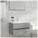 Set Mobili Da Bagno 2 Pz Grigio Sonoma In Legno Multistrato - Foto miniatura 10