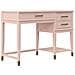 Westerleigh Scrivania Per Computer Con Alzata In Mdf Rosa - Foto miniatura 6